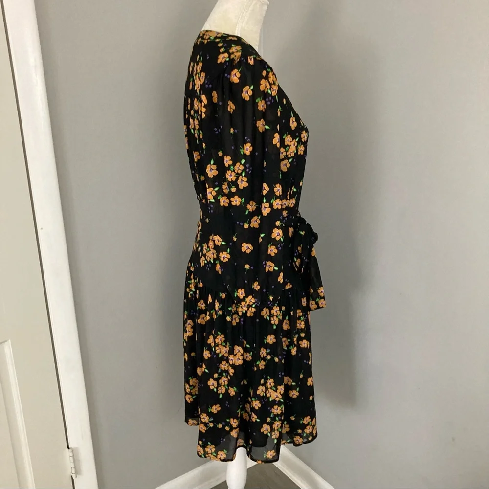 CAbi debut fiesta floral wrap dress romantic wedding guest spring summer size M - Picture 4 of 14